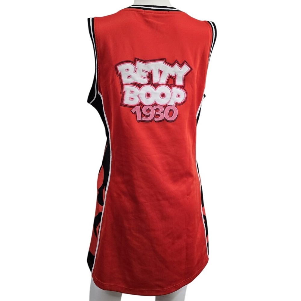 Betty Boop Racer Motorcycle Club Flame Mini Dress/ Tunic Lady Elite XL Red Black - Picture 3 of 11
